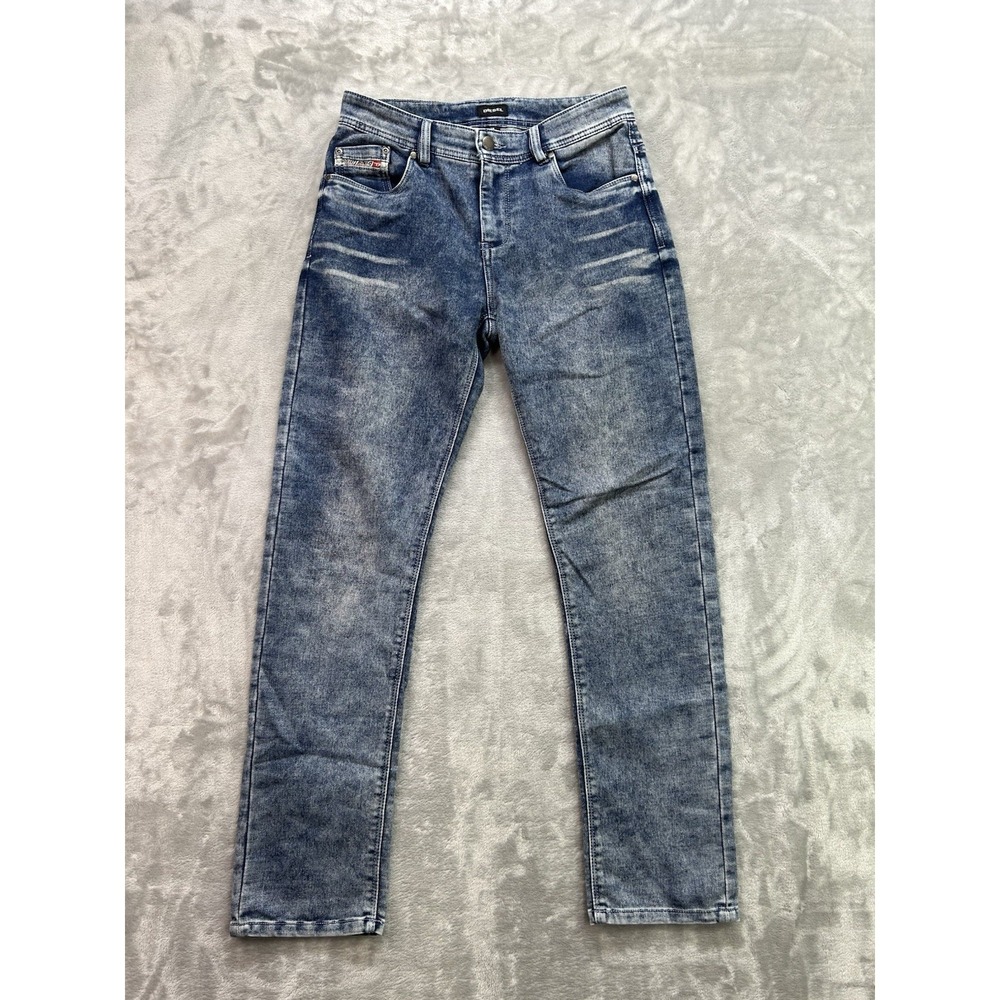 Diesel Jeans Girls Youth Sz 16 Acid Wash Blue Stretch Straight Soft Denim School